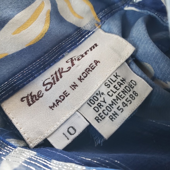 VINTAGE The Silk Farm Blouse Size 10! - Picture 10 of 11